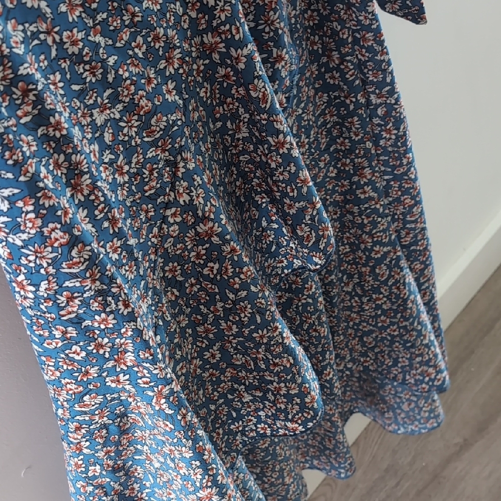 Pretty Garden Vintage Wrap Dress with Tie Front M - Picture 6 of 8